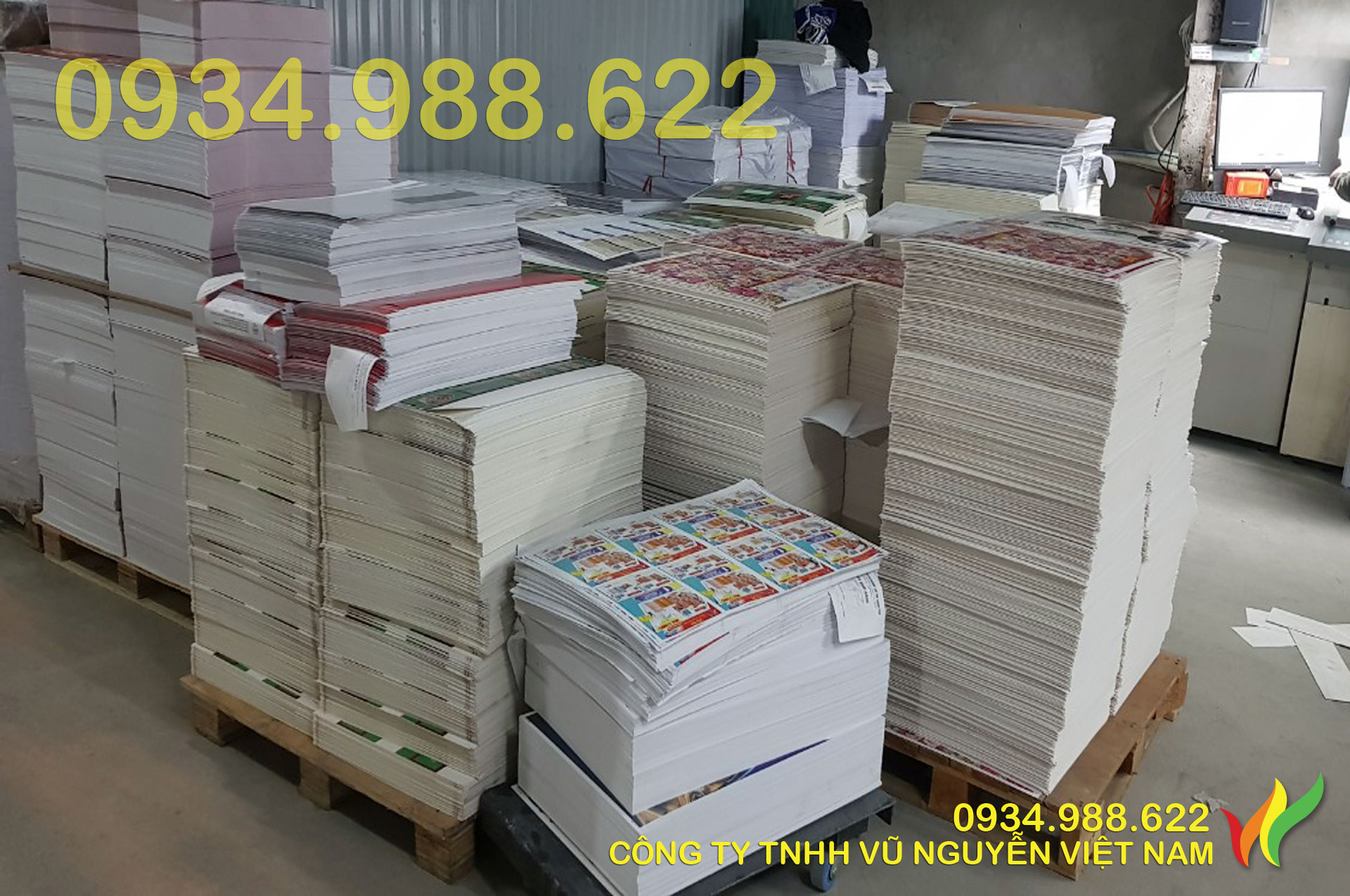 Hình ảnh nhập giấy thực tế của công ty